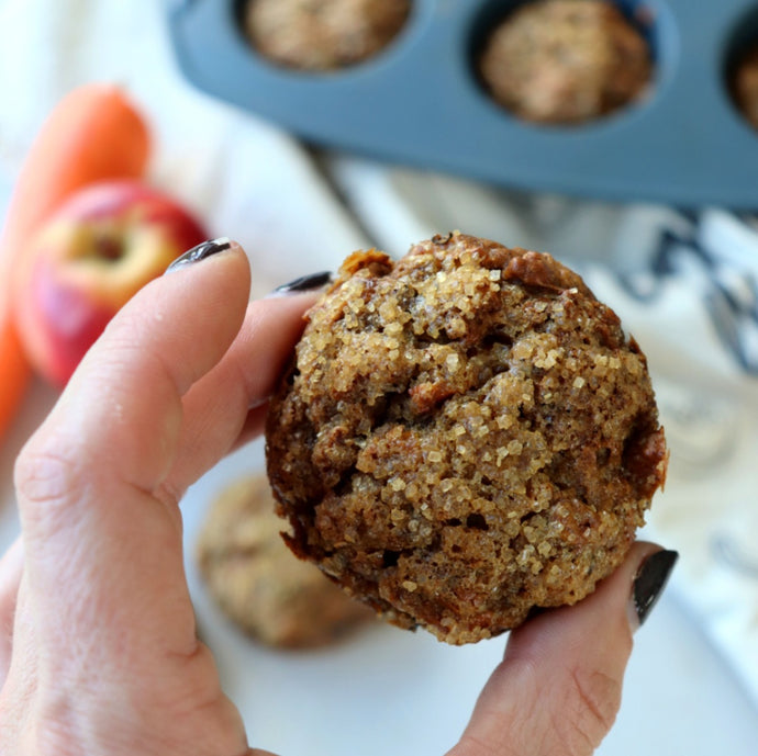 Healthy Easy Apple and Carrot Muffins