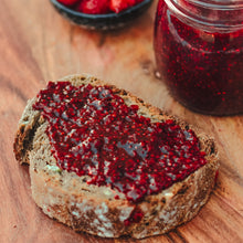 Load image into Gallery viewer, Dr Julie&#39;s Kitchen Raspberry and Chia Seed Fruit Spread
